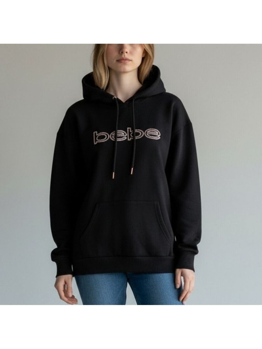 Bebe Black Hoodie Large #HD2